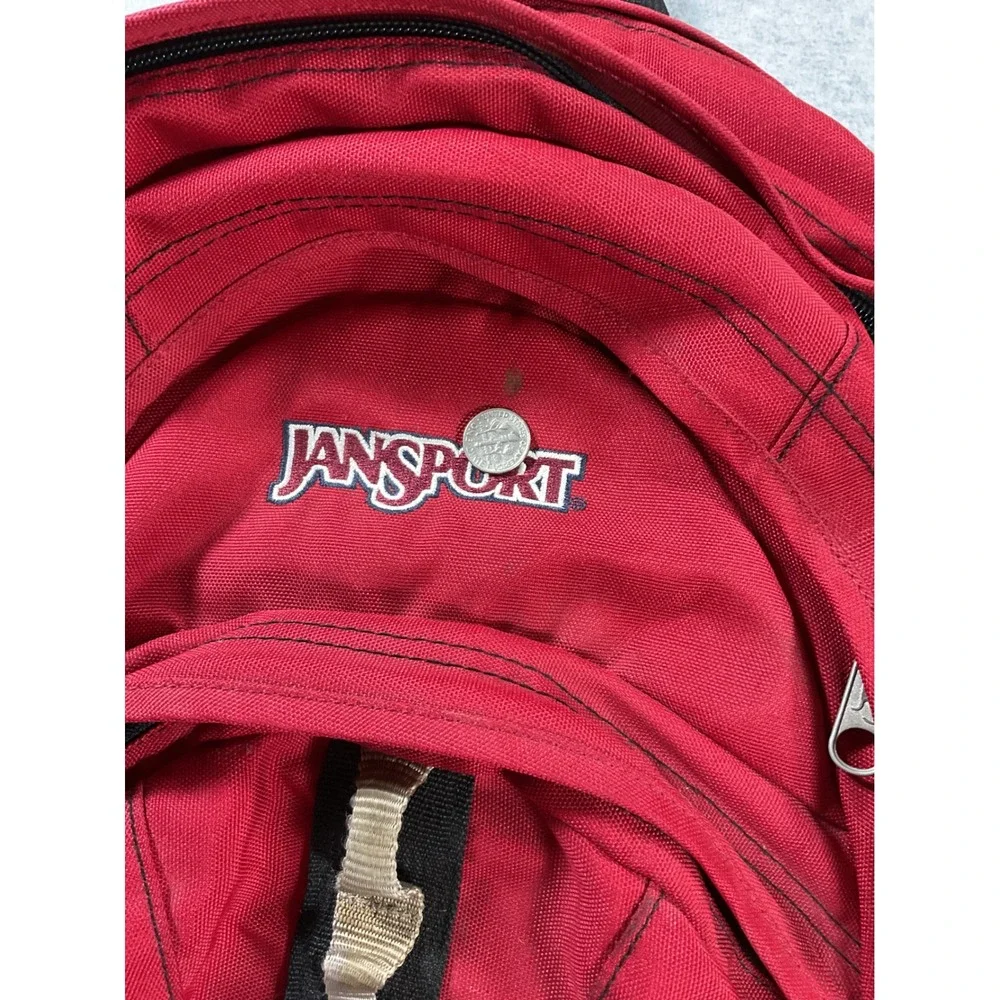 JanSport Red and Black Classic Backpack School Travel Daypack Bag
